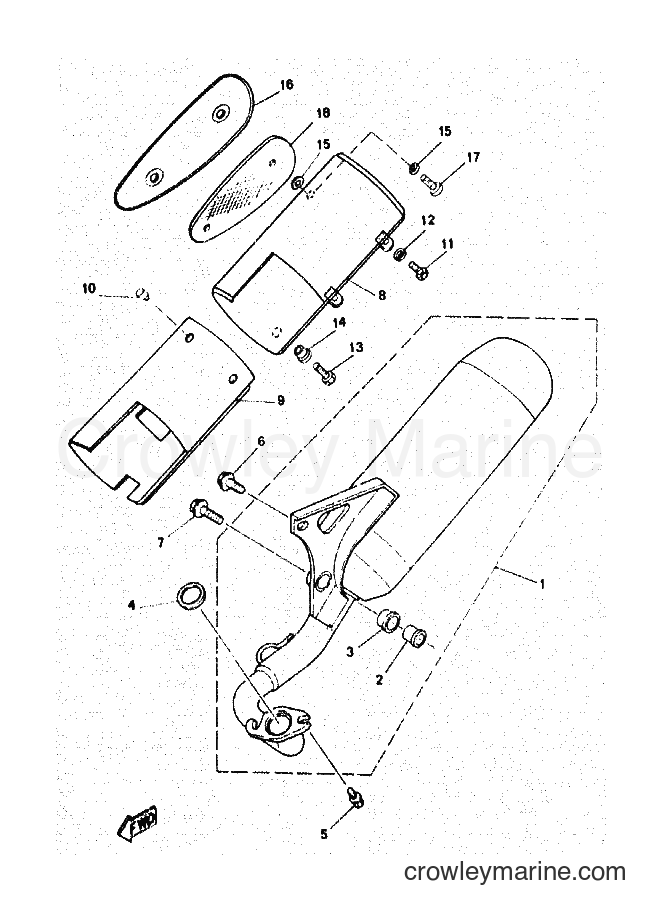 1997 Scooter YN50 - YN50 (5BX1) [010] - EXHAUST