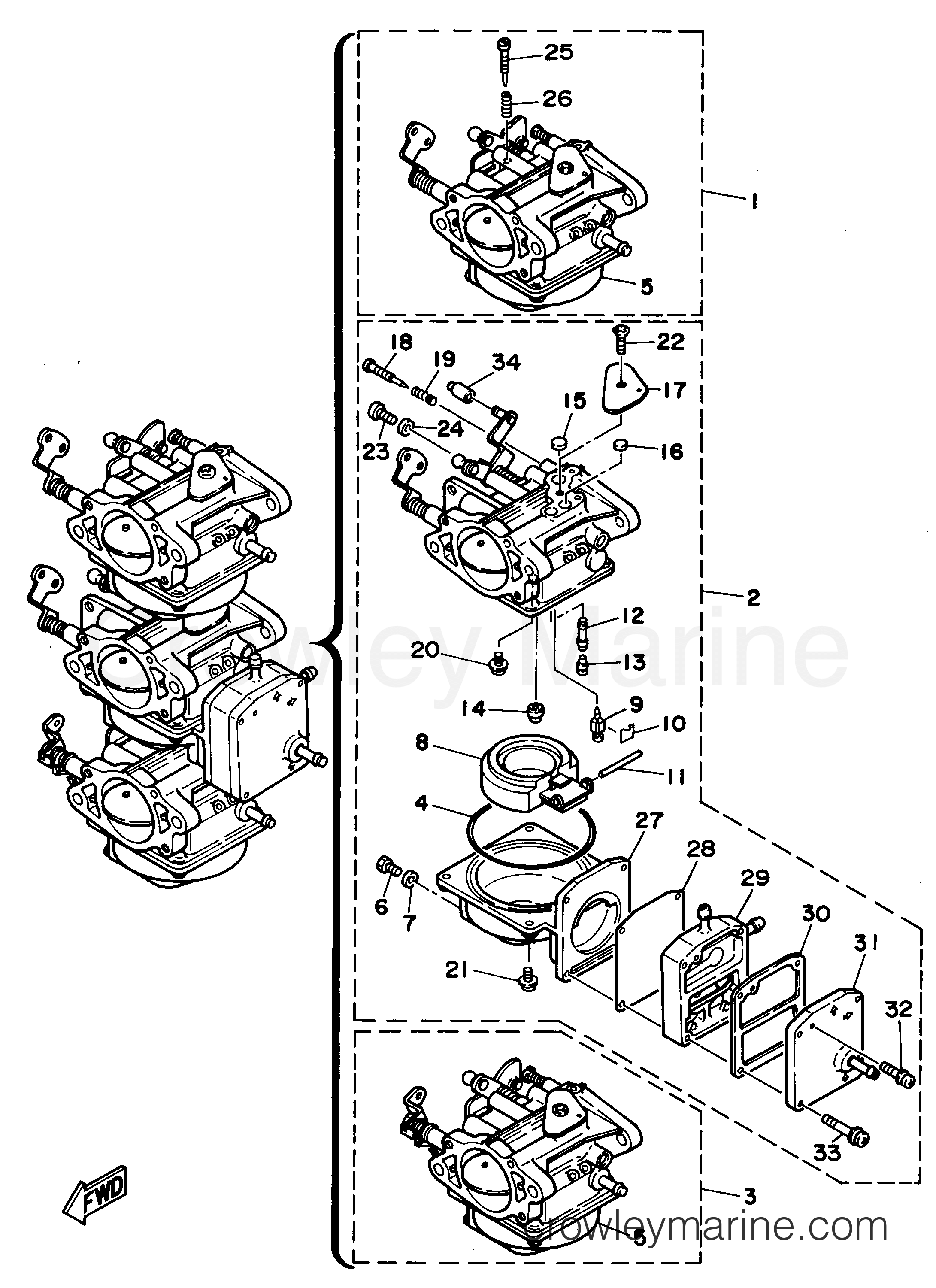 Yamaha Motors 30ELRV - CARBURETOR