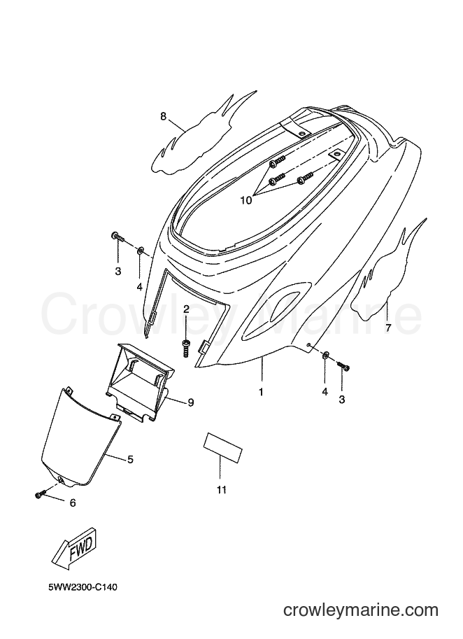 Yamaha Motors CW50 (5WW2) [030] - SIDE COVER
