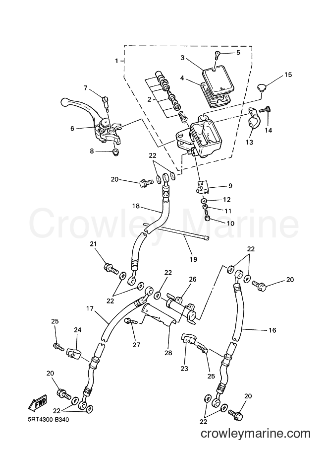 2003 Street Bike FZS600 - FZS600 (5RT4) [100] - FRONT MASTER CYLINDER