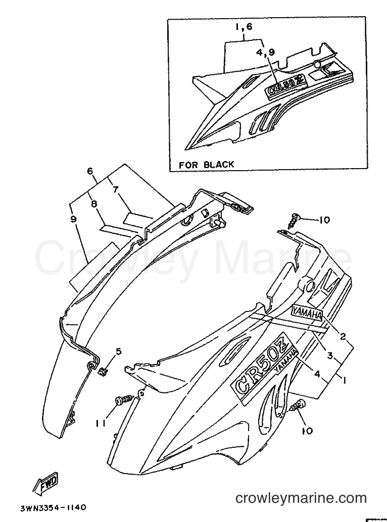1991 Scooter CR50Z - CR50Z (3WN3) [999] - SIDE COVER