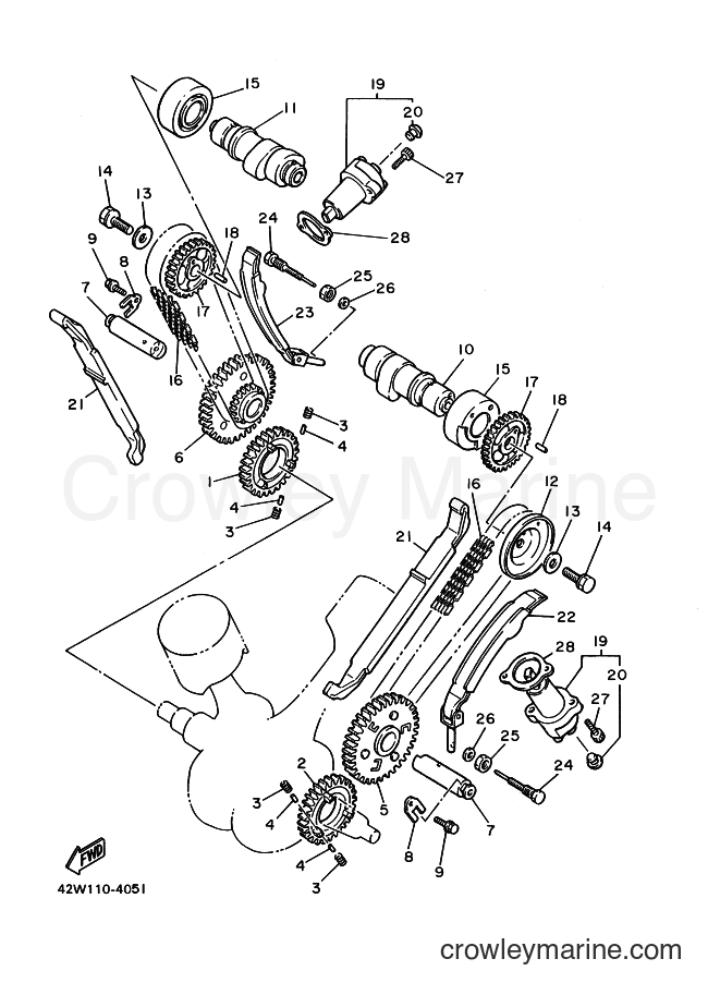 ちお Kawasaki Motorcycle 1993 OEM Parts Diagram for CYLINDER HEAD