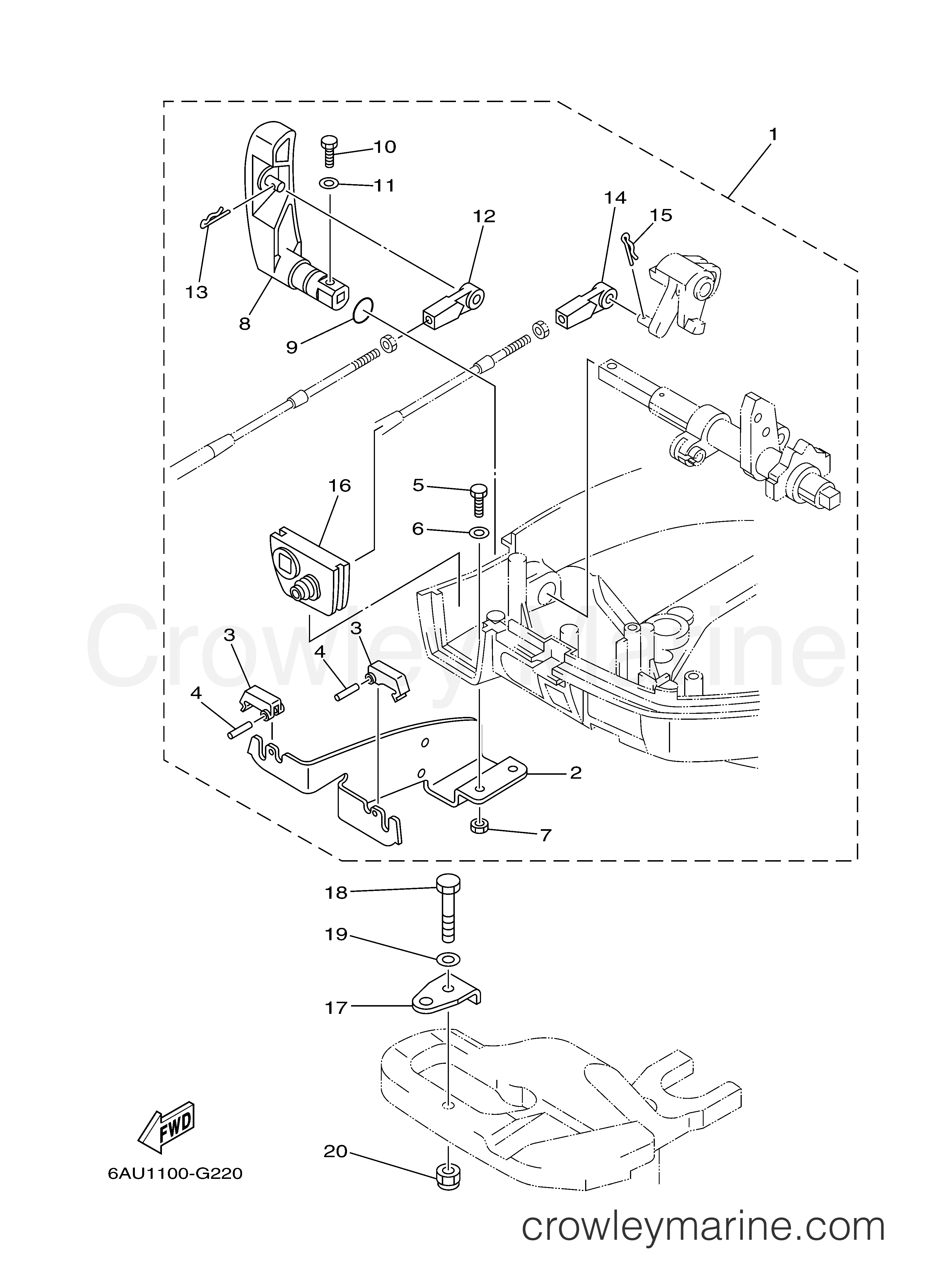 Yamaha Motors F9.9FMSH - REMO CON ATTACHMENT