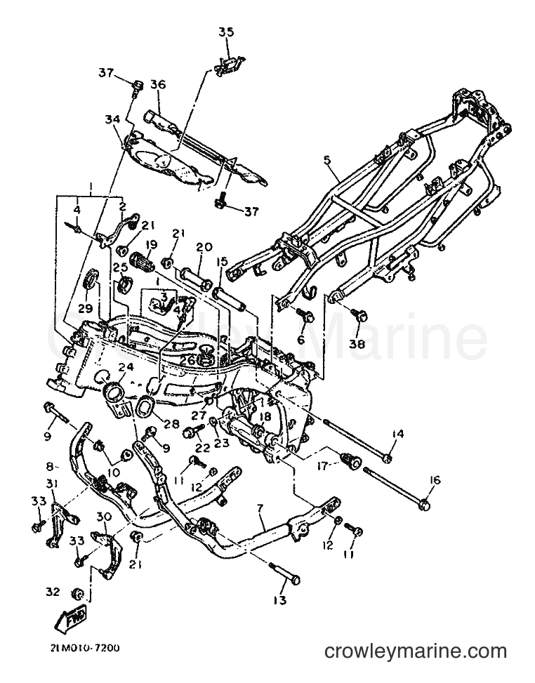 1987 Sport Bike FZR1000 - FZR1000 (2LF) [999] - FRAME