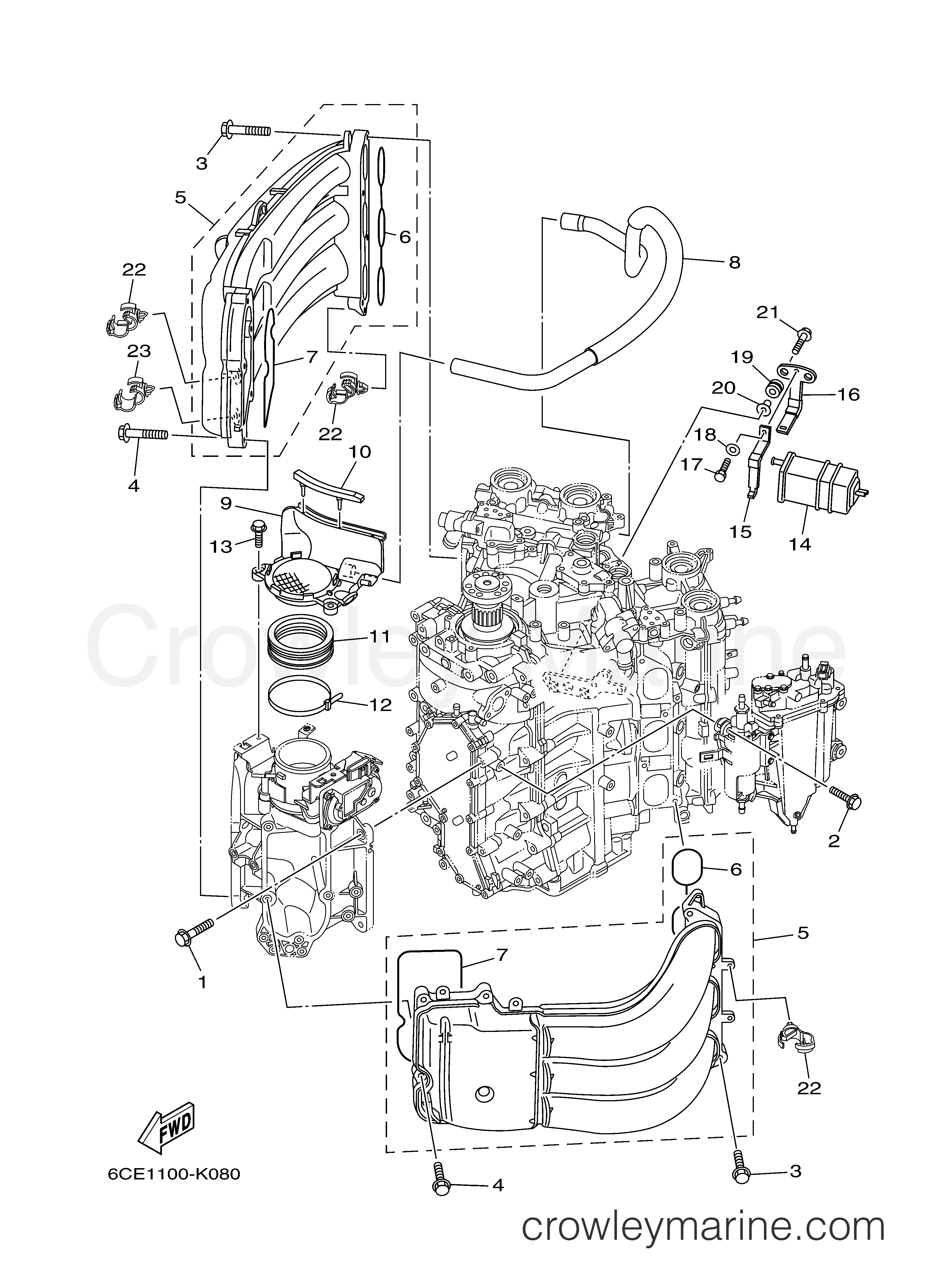 Yamaha Motors F300XCA - INTAKE 1