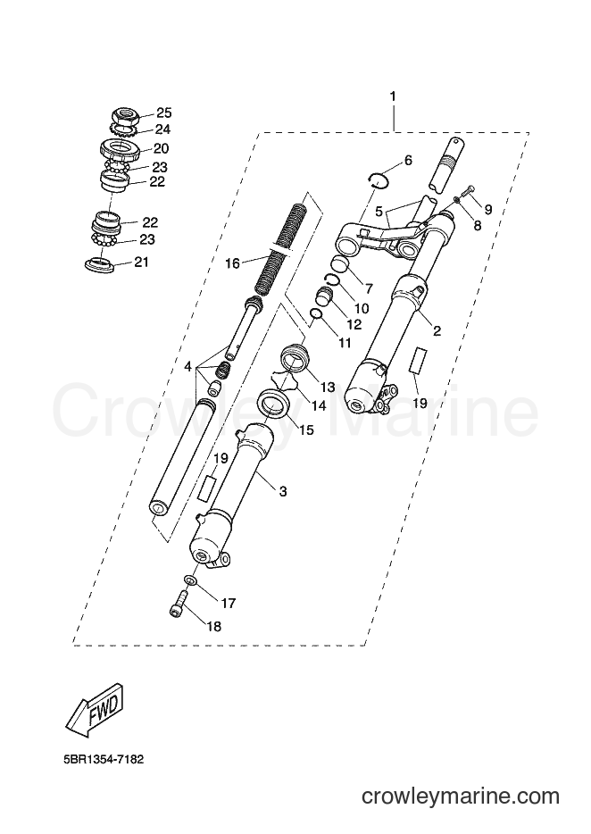 Yamaha Motors YQ50L (5KF7) [010] - FRONT FORK