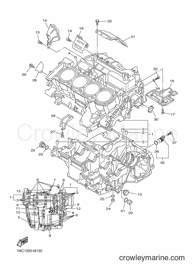 2013 Sport Bike FJR1300A - FJR1300A (1MC2) [010] - CRANKCASE