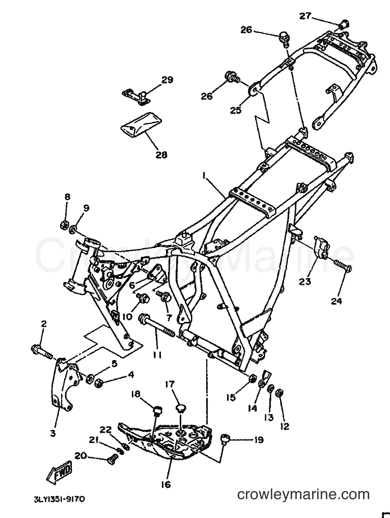 1989 Dirt Bike TW200E - TW200E (3LY1) [999] - FRAME