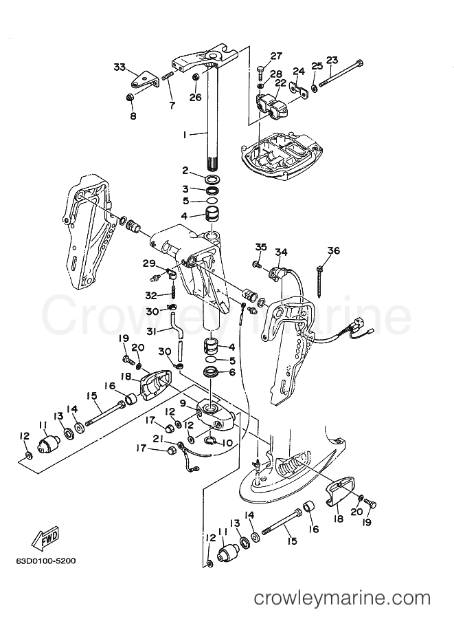 Yamaha Motors 50HEMHDO (62X) [030] - BRACKET 4