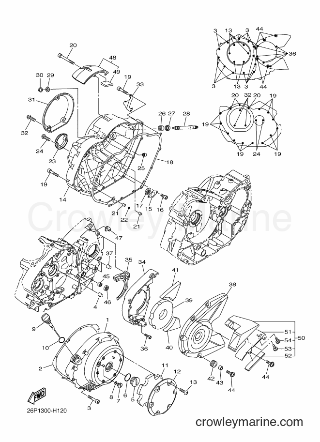 2012 Cruiser XVS950A - XVS950A (26P4) [010] - CRANKCASE COVER 1