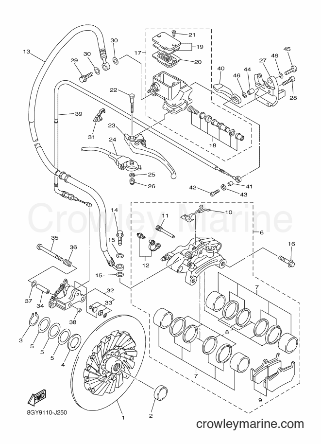 2010 Snowmobile RX10MS - RX10MS (8GYA) [030] - BRAKE
