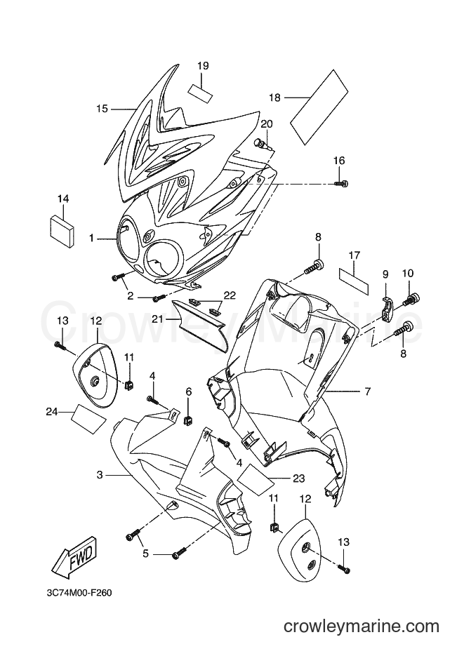 2007 Scooter EW50N - EW50N (3C74) [030] - LEG SHIELD