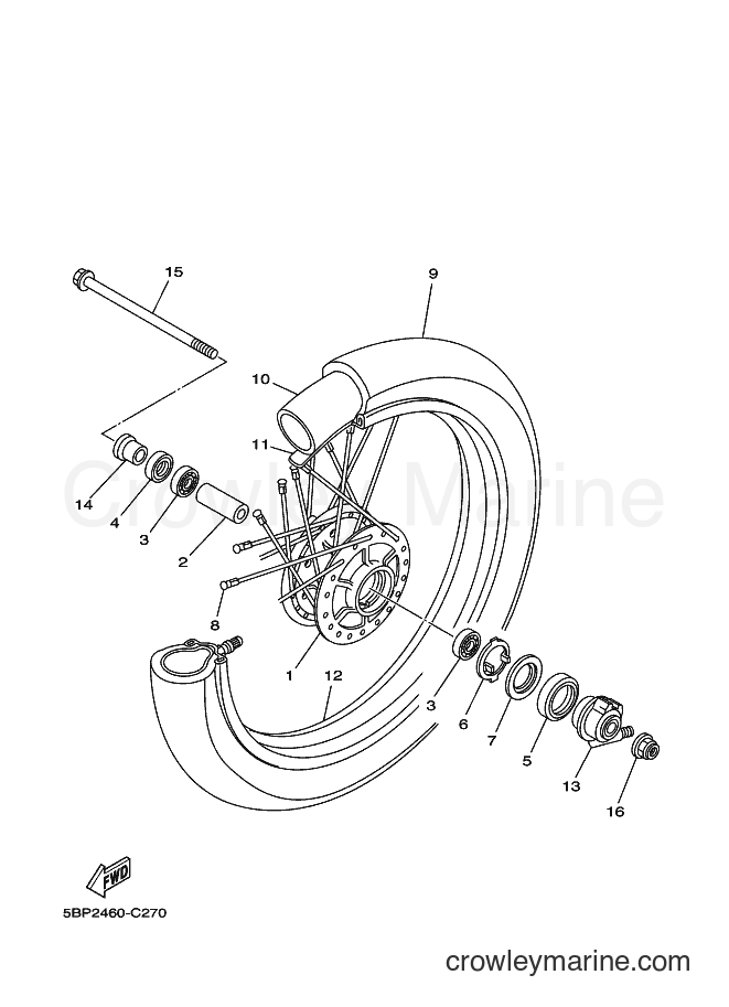 2004 Street Bike SX-4 - SX-4 (5BP2) [010] - FRONT WHEEL