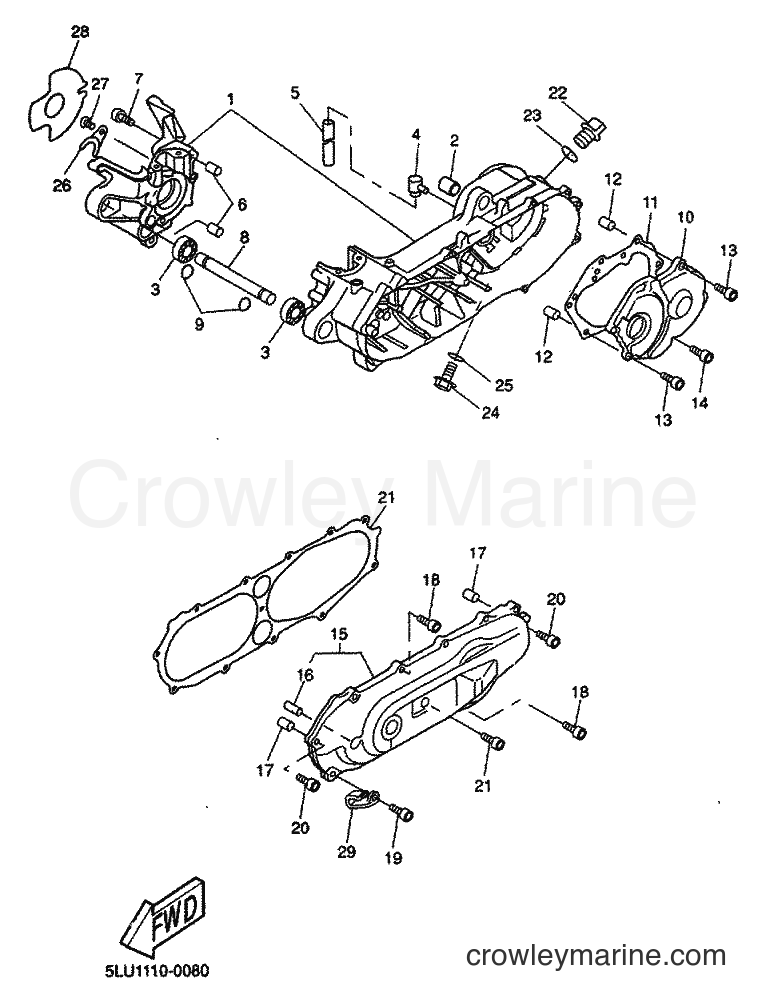 Yamaha Motors CW50 (5MS1) [010] - CRANKCASE