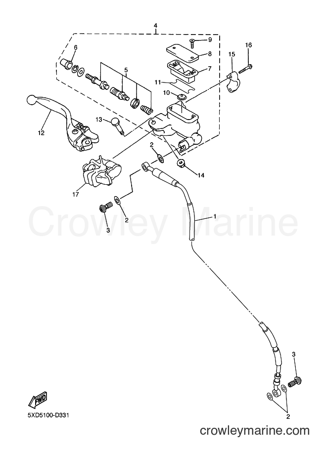 2009 Dirt Bike WR250F - WR250F (5UMP) [010] - FRONT MASTER CYLINDER