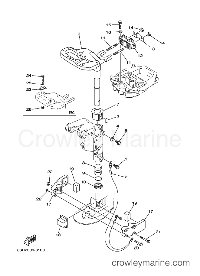 Yamaha Motors F6AMHL (68R2) [090] - BRACKET 2