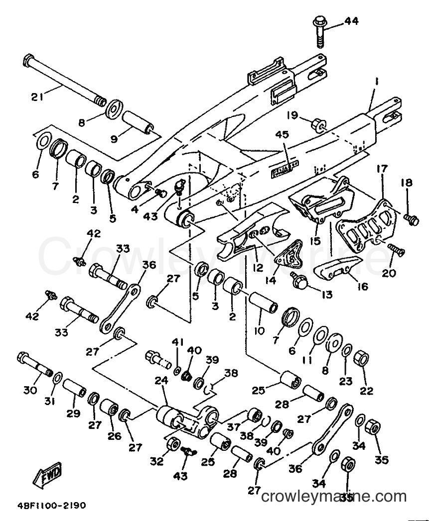 1991 Dirt Bike WR200R - WR200R (4BF1) [010] - REAR ARM
