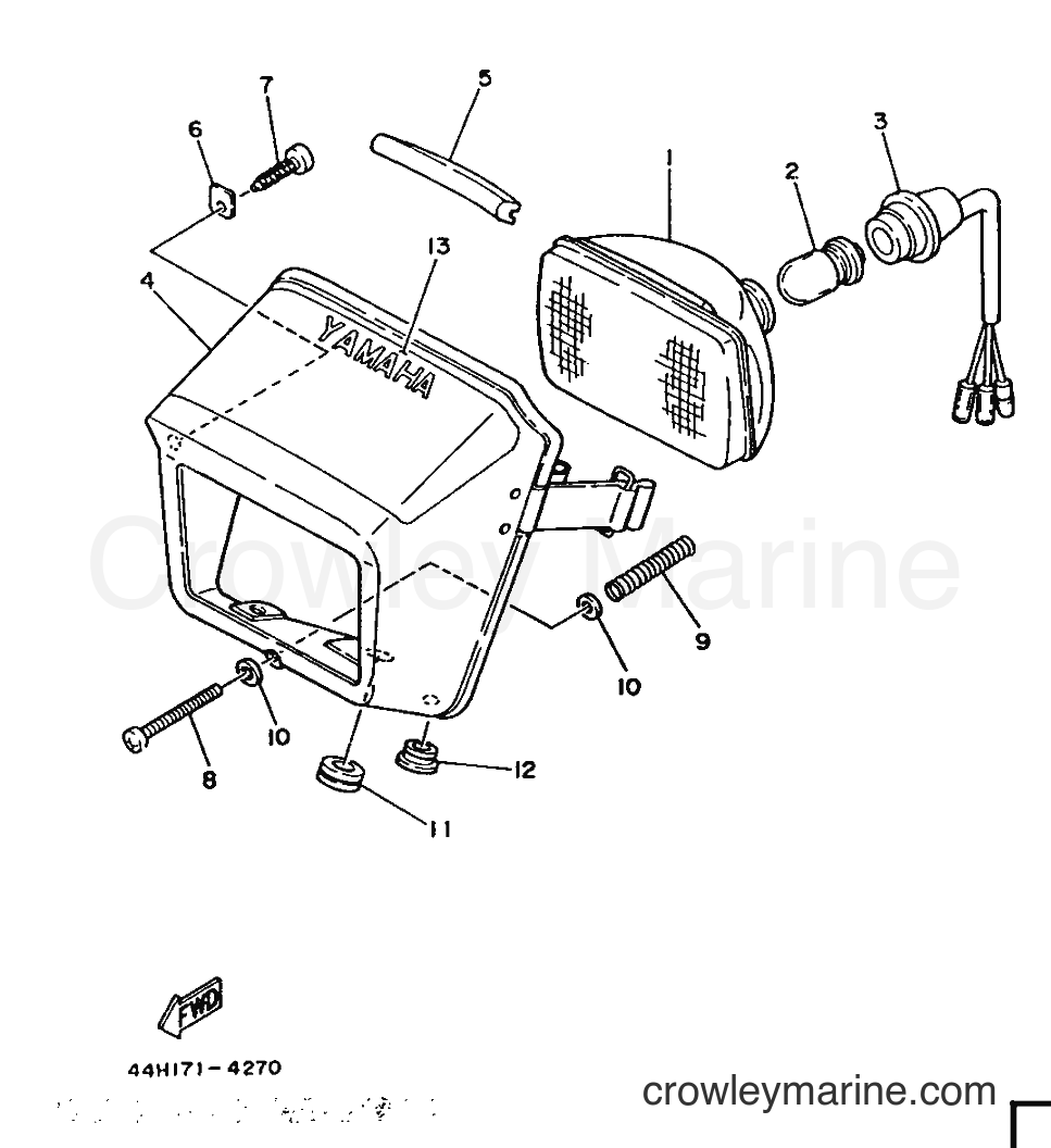 1986 Dirt Bike TY250R - TY250R (2AF) [999] - HEADLIGHT