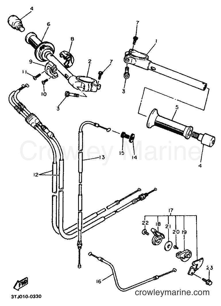 1992 Sport Bike FZR400RR - FZR400RR (4DX2) [999] - STEERING HANDLE & CABLE