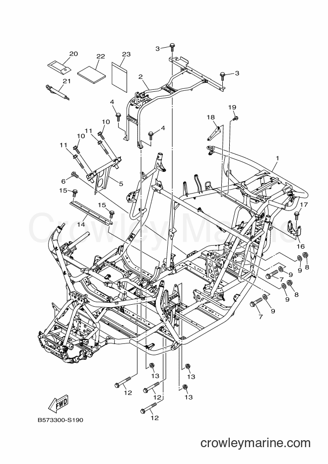 Yamaha Motors YXZ1000ET (B0FA) [010] - FRAME