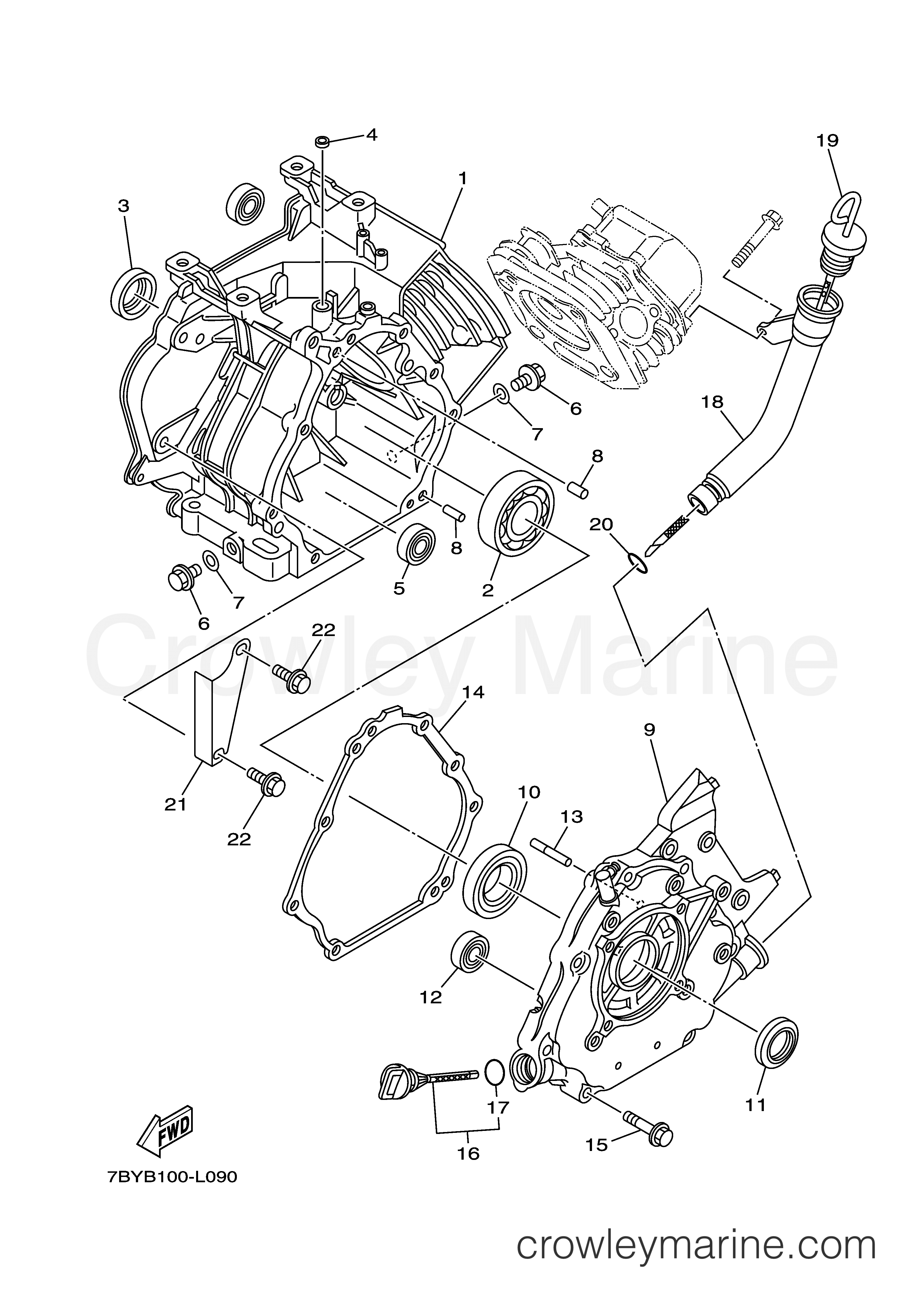 Yamaha Motors MZ360KHVA2 - CRANKCASE