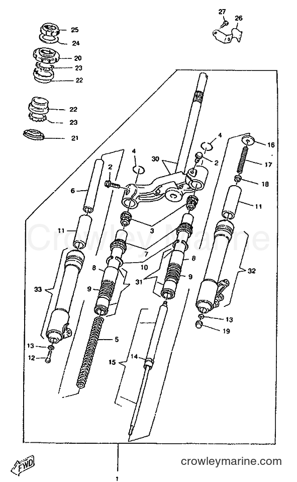 Yamaha Motors CW50RS (4YA1) [999] - FRONT FORK