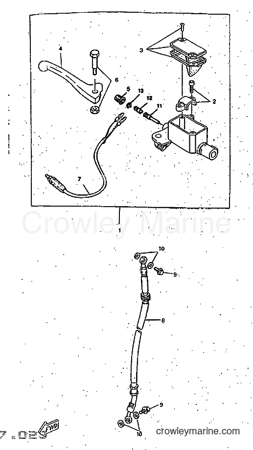 1997 Scooter CW50RSP - CW50RSP (4UR7) [99A] - FRONT MASTER CYLINDER