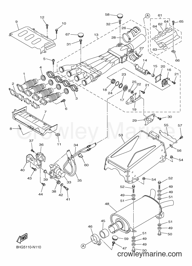 Yamaha Motors RX10GT2 (8JCA) [010] - EXHAUST
