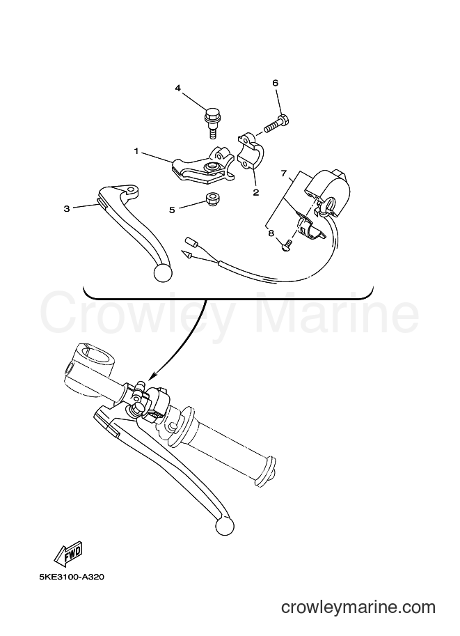 2002 Street Bike TZ250 - TZ250 (5KE3) [080] - HANDLE SWITCH & LEVER