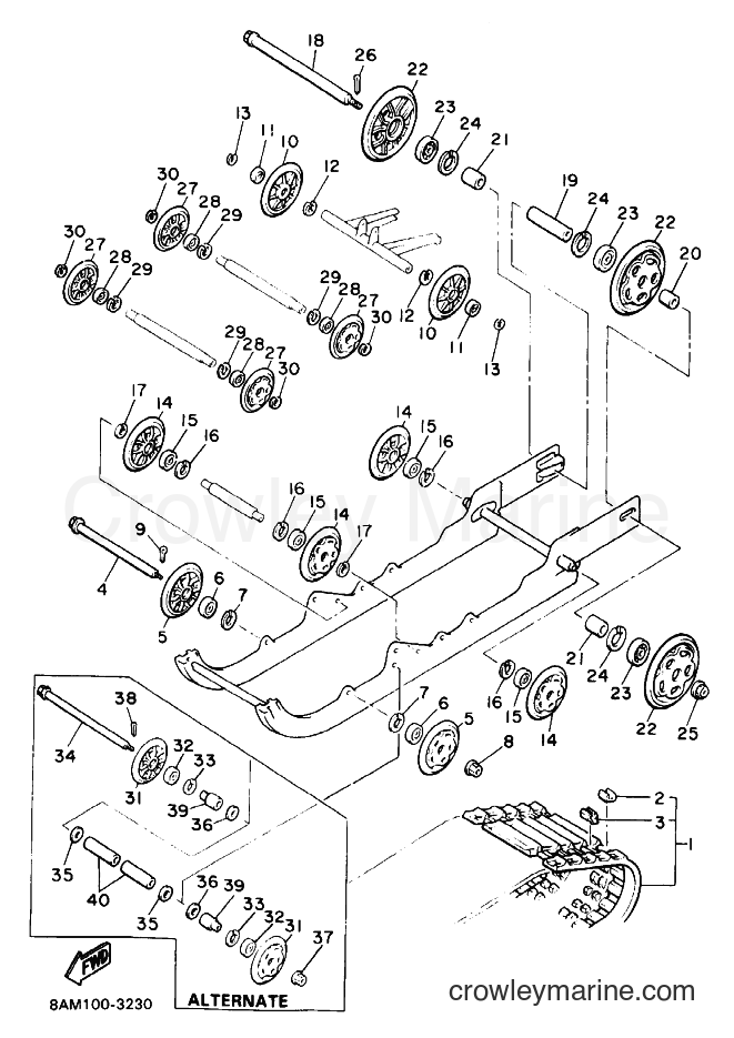 1996 Snowmobile PZ480LT - PZ480LT (8BH3) [020] - TRACK SUSPENSION 1