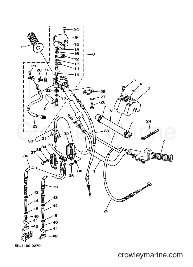 Yamaha Motors YF200S (5KJ6) [010] - STEERING HANDLE. CABLE