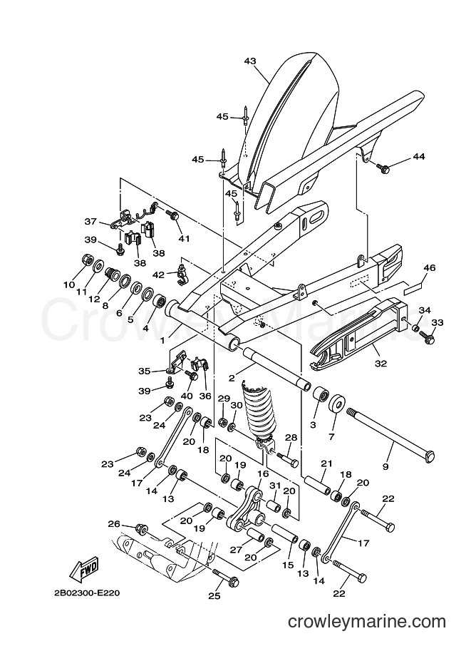 2006 Street Bike TDM900A - TDM900A (2B02) [080] - REAR ARM