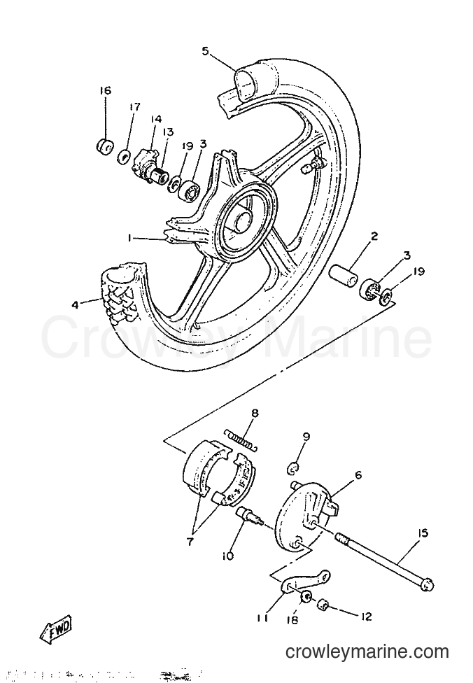 1986 Scooter ME50 - ME50 (1TM) [999] - FRONT WHEEL