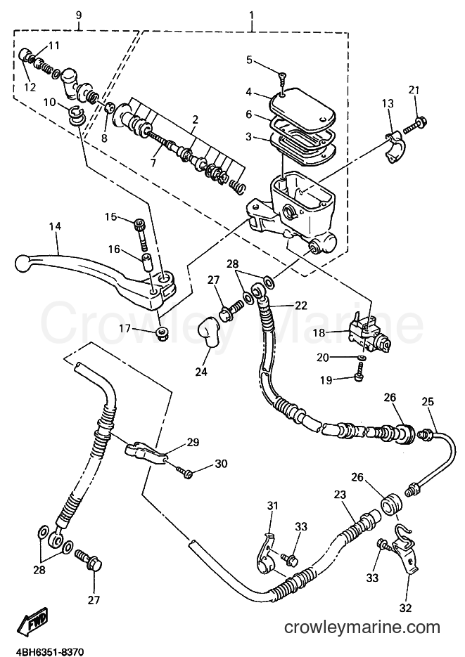 1998 Street Bike GTS1000 - GTS1000 (4BH7) [010] - FRONT MASTER CYLINDER