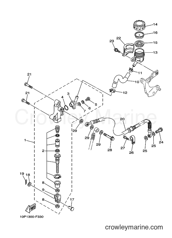 2007 ATV YFM350R - YFM350R (10P3) [010] - REAR MASTER CYLINDER