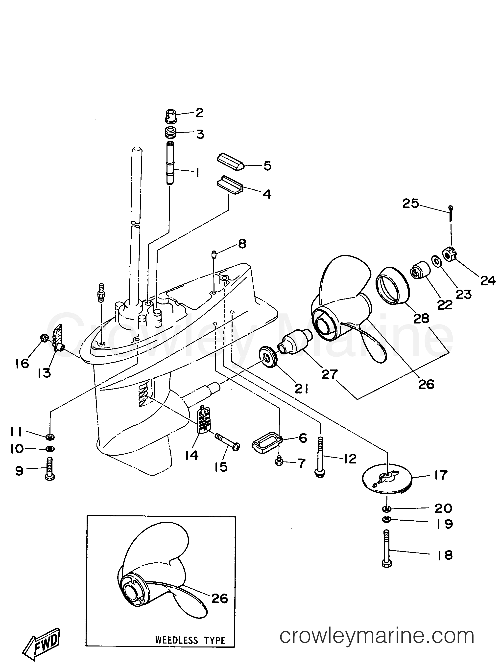 Yamaha Motors 30MLHW - LOWER CASING DRIVE 2