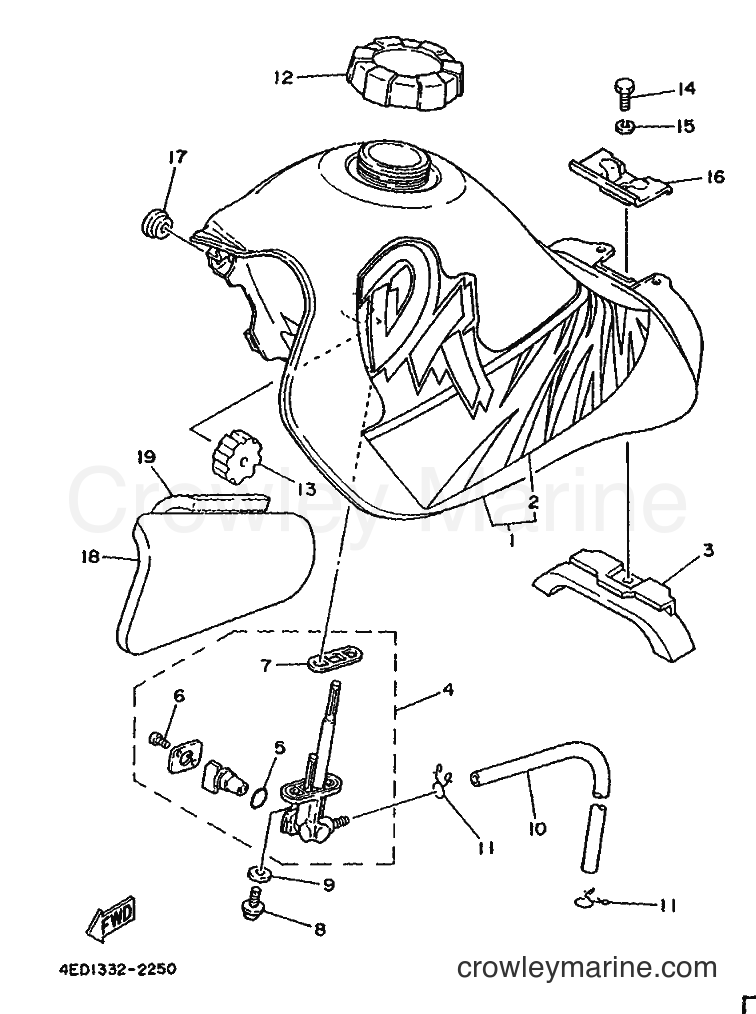 1992 Scooter DT80LC - DT80LC (4ED1) [999] - FUEL TANK