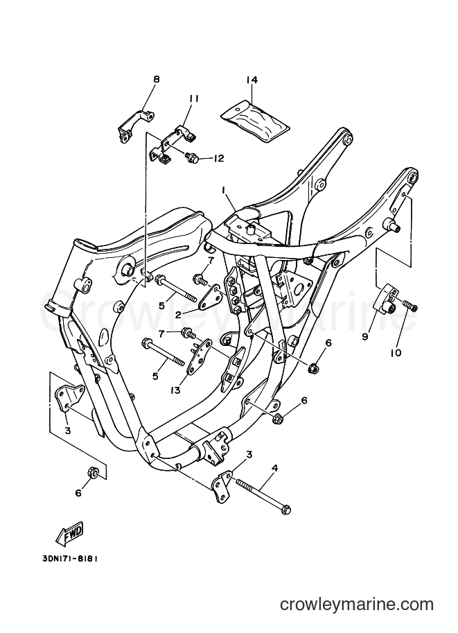 Yamaha Motors XV250S (3LSM) [020] - FRAME