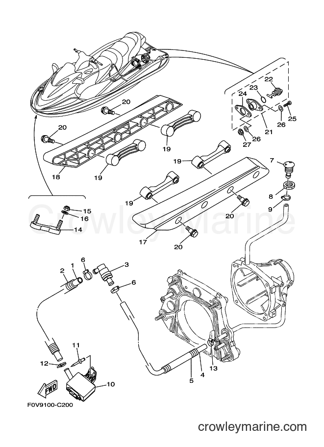 Yamaha Motors XA1200A-E (F0VF) [010] - HULL & DECK