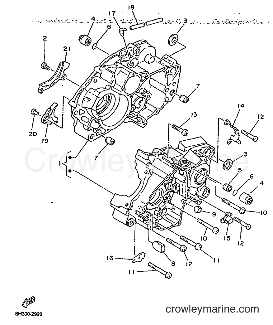 1992 Dirt Bike TDR125 - TDR125 (3XE2) [999] - CRANKCASE
