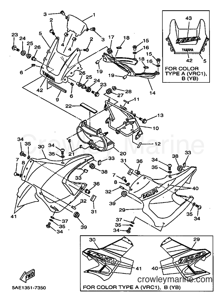 Yamaha Motors TDR125 (4GX5) [020] - COWLING 1
