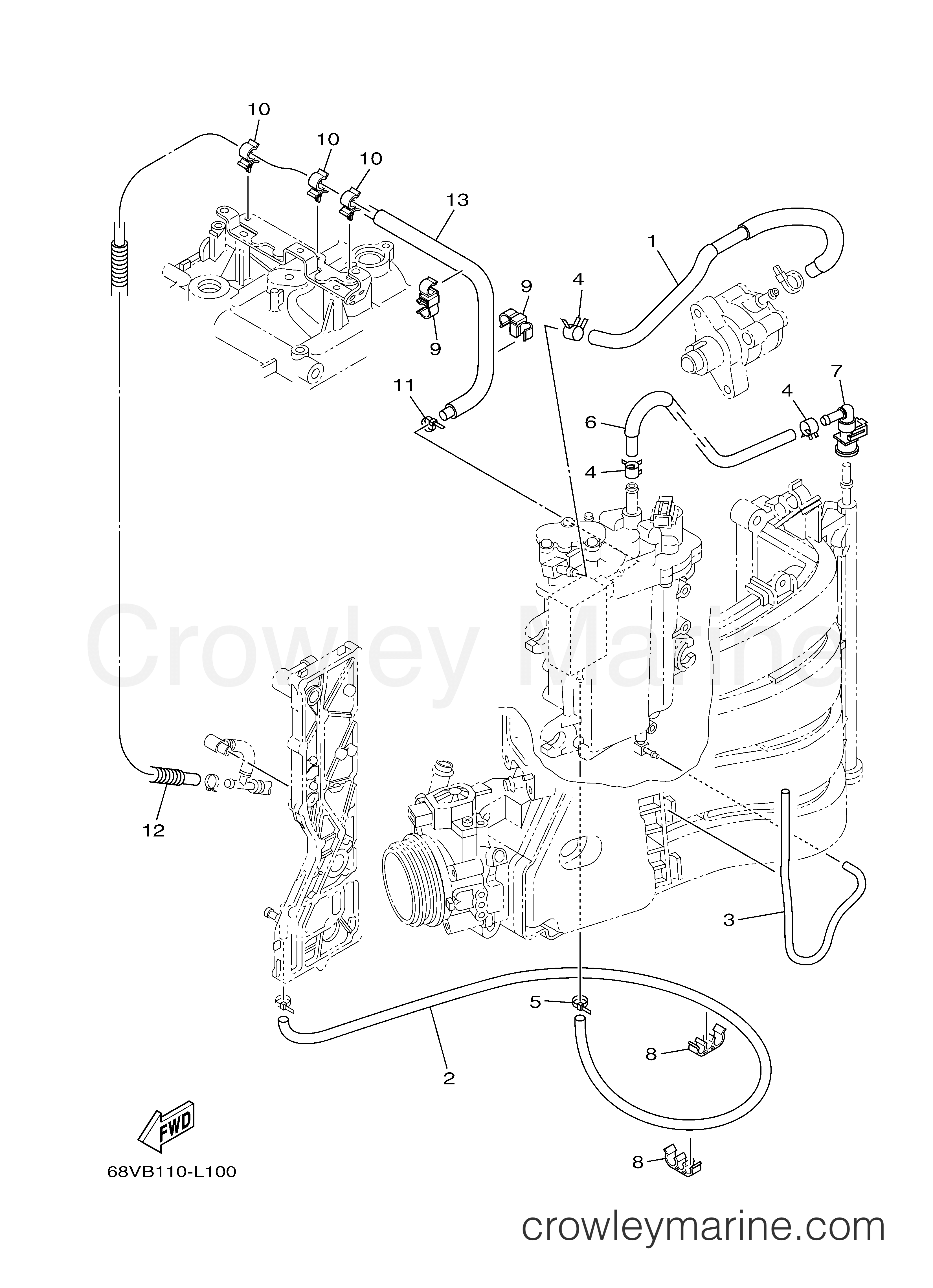 Yamaha Motors F115XA - FUEL INJECTION PUMP 2