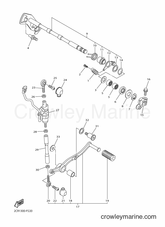 2016 Sport Bike YZF-R1 - YZF-R1 (2CRD) [010] - SHIFT SHAFT
