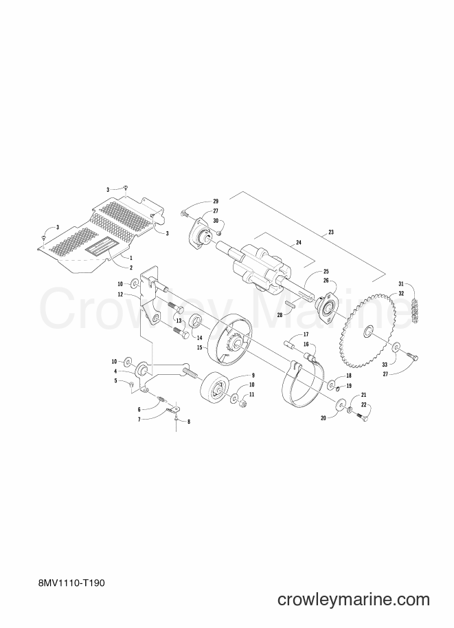 2018 Snowmobile SRX120 - SRX120 (8MV1) [010] - TRACK DRIVE 1