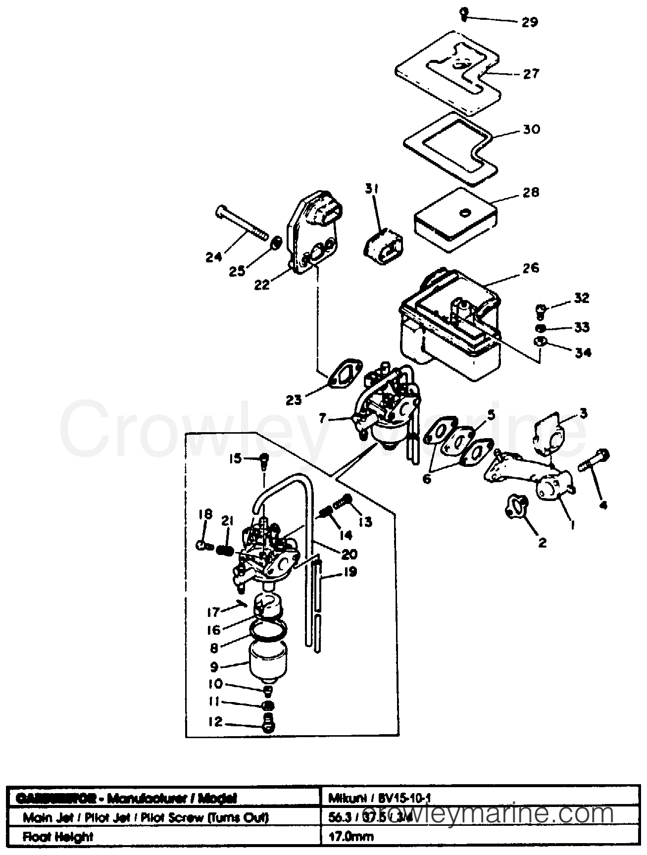 Yamaha Motors EF600 - INTAKE CARBURETOR