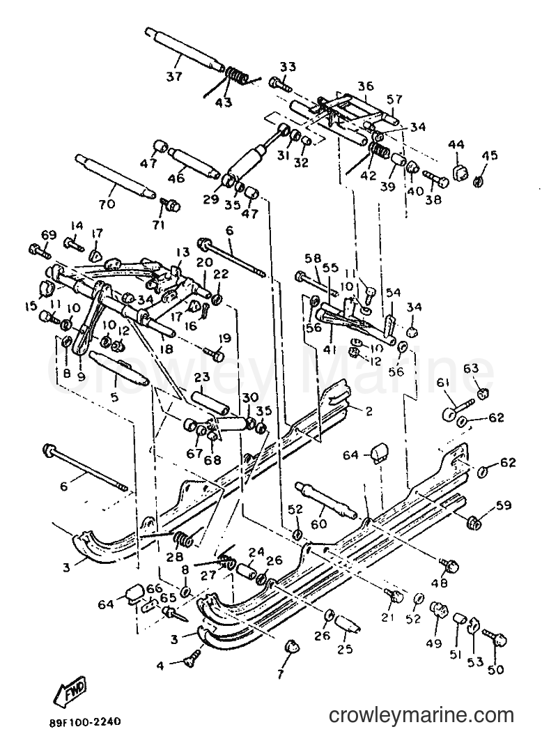 1992 Snowmobile PZ480 - PZ480 (89F1) [030] - TRACK SUSPENSION 2