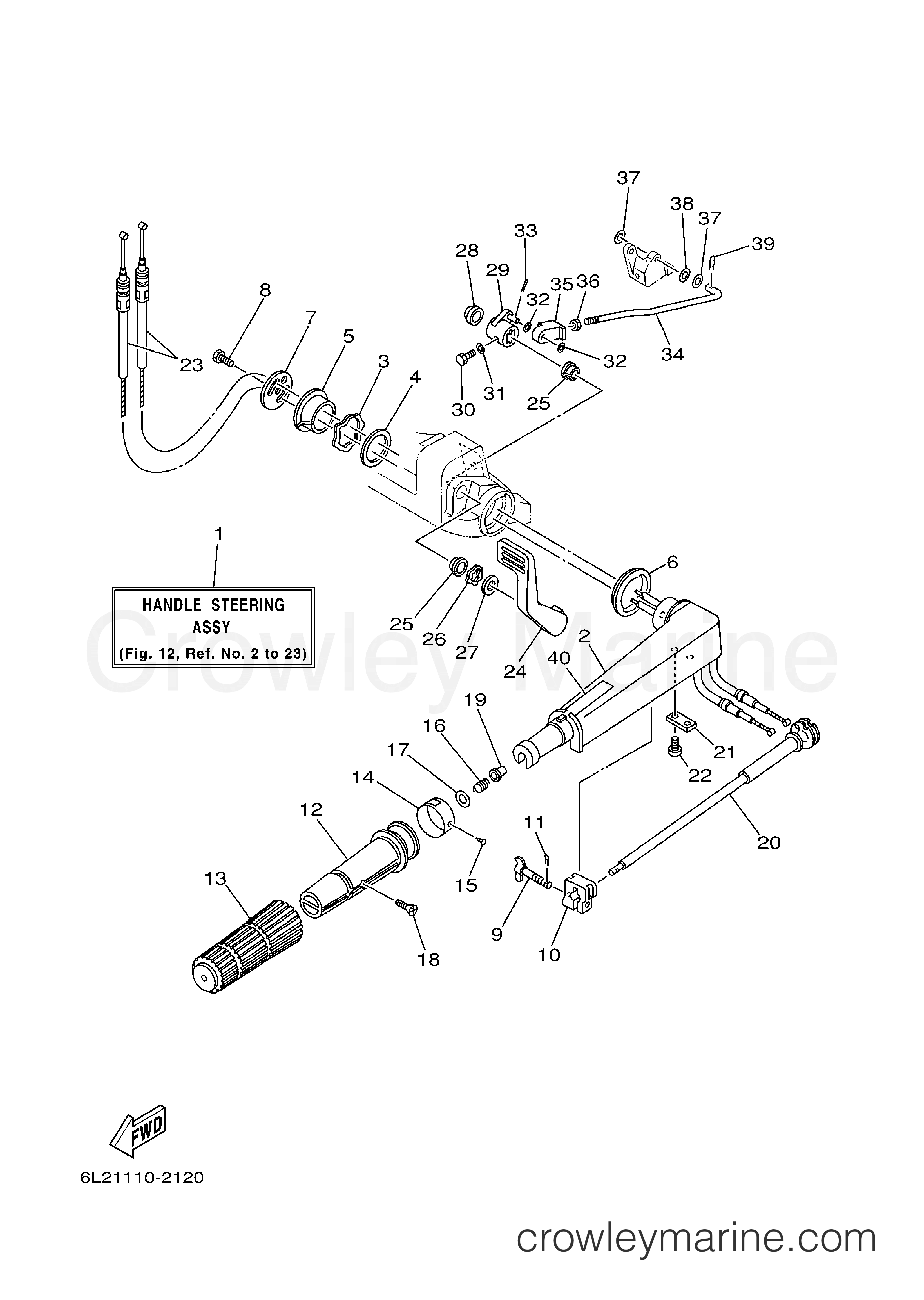 Yamaha Motors 25MSHB - STEERING