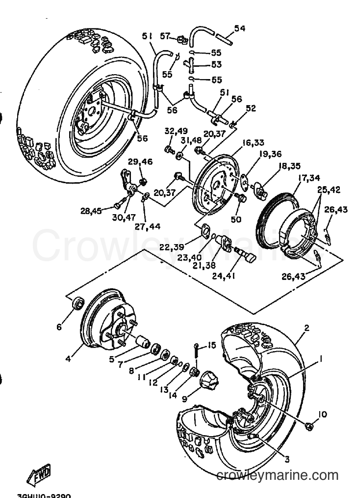 1989 ATV YFM250 - YFM250 (3GH2) [010] - FRONT WHEEL