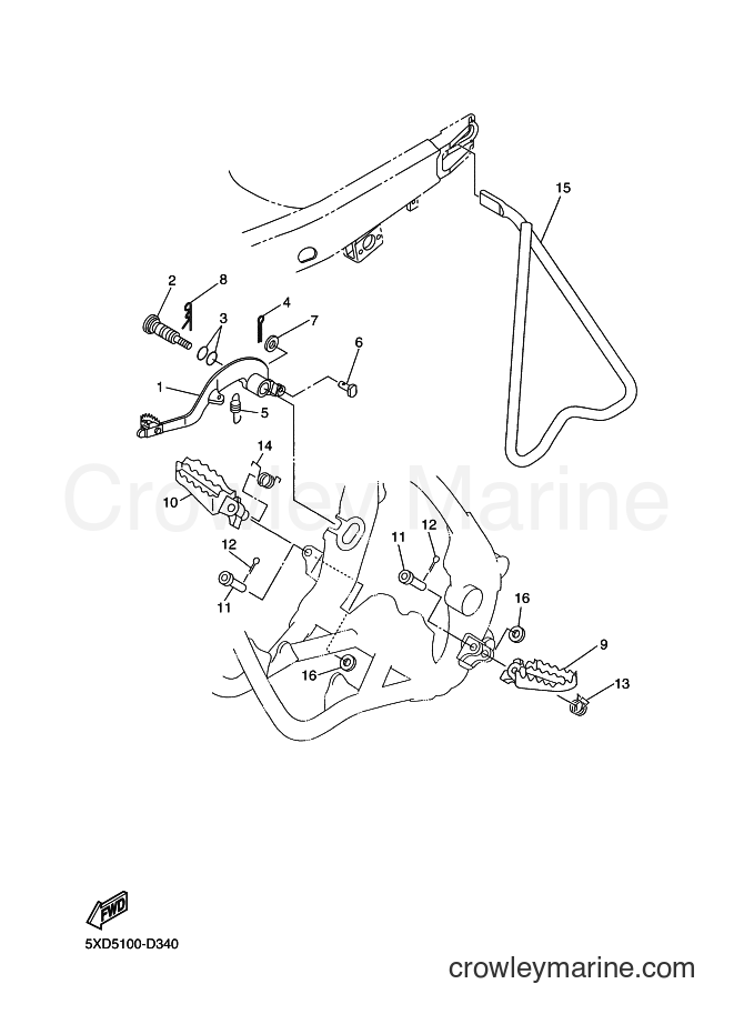 Yamaha Motors YZ450F (5XD8) [020] - STAND & FOOTREST