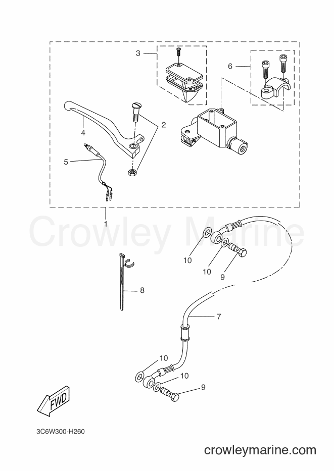 2009 Scooter YQ50L - YQ50L (3C6W) [020] - FRONT MASTER CYLINDER